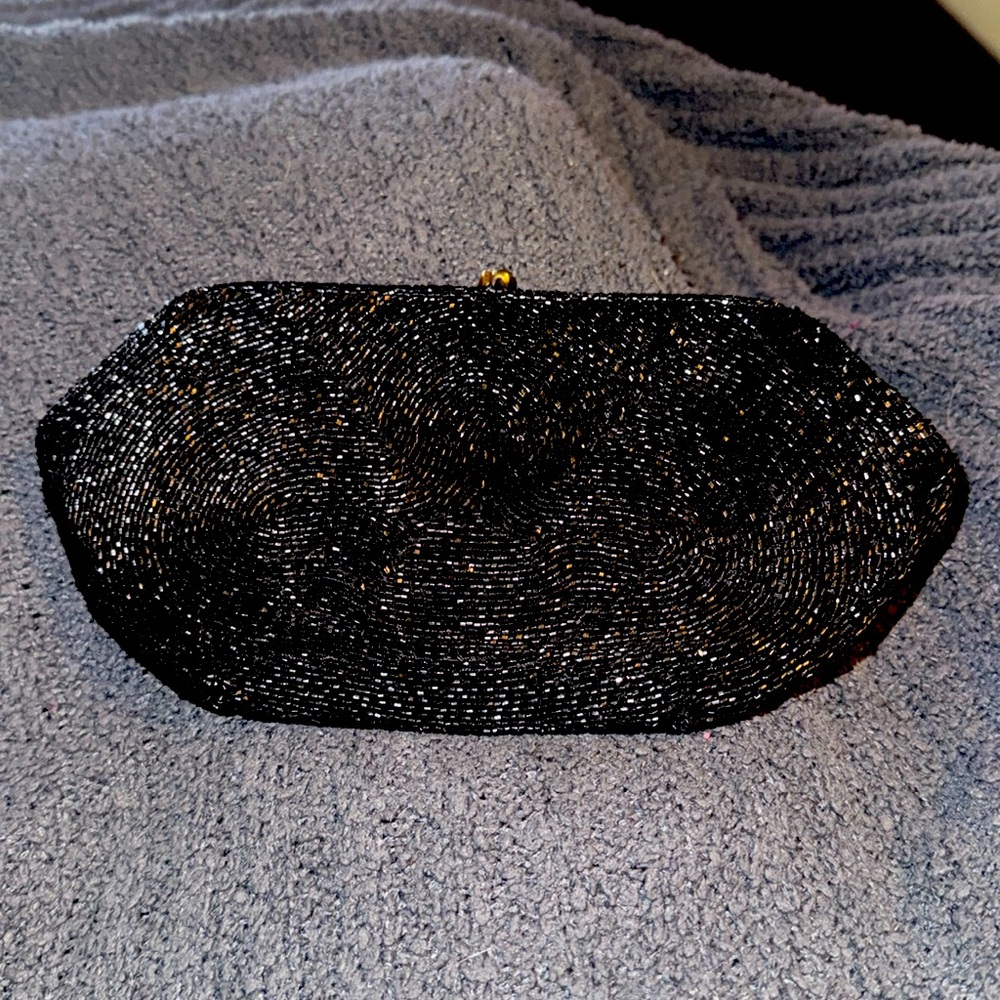 Dormar Seed Beaded Clutch Evening Bag…made in Japan 🐈⬛